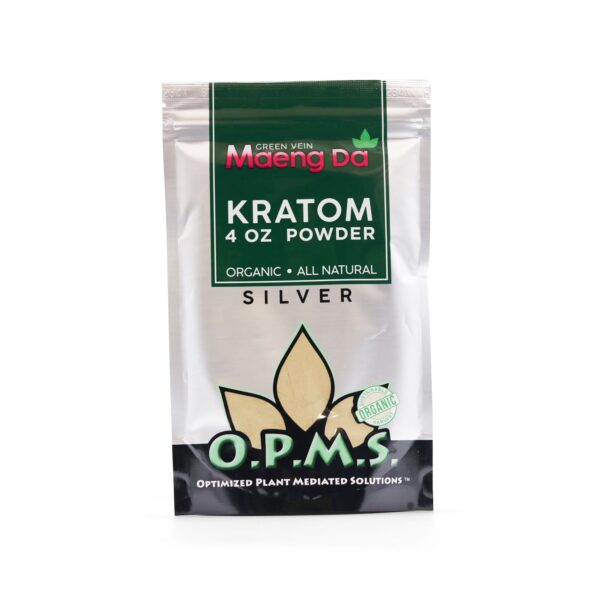 OPMS SIlver Powder Green Vein Maeng Da 4oz