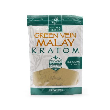 Whole Herbs Kratom Powder Green Vein Malay 8oz 225g