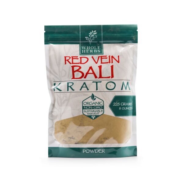 Whole Herbs Kratom Powder Red Vein Bali 8oz 225g